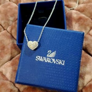 Silver Swarovski Heart Necklace